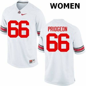 Women's Ohio State Buckeyes #66 Malcolm Pridgeon White Nike NCAA College Football Jersey Online TJD0644NS